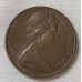 AUSTRALIA 1980 . TWO 2 CENTS COIN . FRILLED NECK LIZARD